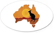 CafePress Australia Kangaroo Euro Oval Car Bumper Magnet
