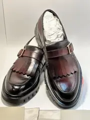 $1720.00 SANTONI Monk Strap Smooth Calf Leather Loafer Size 9.5-10 US/42.5-43 EU