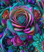 Ingooood Jigsaw Puzzle 1000 Pieces-Sneak Peek Series - January Rose - Entertainment Toys for Adult Special Graduation or Birthday Gift Home Decor