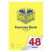 Spirax No.100 A4 8mm 70GSM Ruled Exercise Book School 48 Pages Notebook