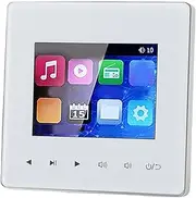 Asixxsix Bluetooth Wall Amplifier, Wall Mount Music Amplifier with 2.8 Inch HD Touch Screen， FM Radio and Timing On Off, Background Music Player Control Panel for Ceiling Speaker