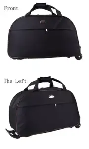 23" Rolling Duffle Trolley Bag Travel Tote Carry-On Luggage Wheeled Suitcase