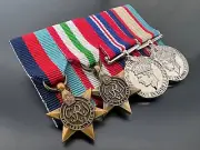 1939-45 STAR, ITALY STAR, WAR + ASM MEDAL MINIATURE MEDAL MEDAL SET | MOUNTED |