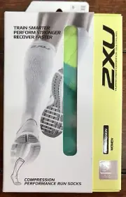 2XU WOMENS Compression Performance Run Socks IRONMAN Logo~Style WA2443e~Small