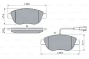 Bosch Front Brake Pads for Fiat 500C Abarth 1.4 312 1.4L Petrol 312 A1.000 2010