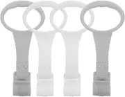 DOITOOL Plastic Baby Pull up Rings for Playpen, 4Pcs Pull up Rings Walking Exercises Assistant Ring Walking Training Tool for Toddlers, 2 Colors