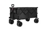 YOPOWER 200L/150KG Wagon Cart Folding Garden Trolley Cart Outdoor Trailer 4" Wheels w/Brake