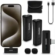Wireless Mini USB-C Duo Wireless Microphone for iPhone 15/16 and up - Ultraco...