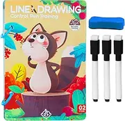 Yulokdwi Scribble Training Cards - Early Education Handwriting Training Cards - Writing Learning Book Interactive Fun Play Skill Development for Kids Preschoolers Boys Girls