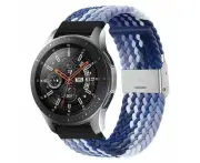 Nylon Braided Loop Watch Straps Compatible with the Coros Apex 46mm & Apex Pro - 35 - Blue White