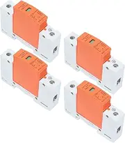 4Pcs 1P Protective Device DIN Rail Mounting SPD House Arrester Protector AC 420V RMU1?C60 Lightning Protective Device (Imax: 60kA)