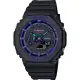 【CASIO 卡西歐】G-SHOCK 農家橡樹 虛擬藍 耐衝擊八角雙顯電子錶(GA-2100VB-1A)