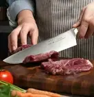 Premium Chef Gyuto Knife Stainless Steel Full Tang Wood Handle Slicing Santoku L