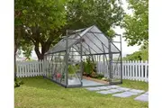 Maze Walk in Polycarbonate Greenhouse Grey Frame 8ft x 12ft