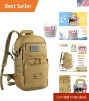 Tactical Cooler Backpack with Retractable Bottle Pouch - Perfect for Outdoor Fun