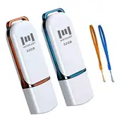 32GB USB 2.0 fat32 Flash Drive 2 Pack 32 GB Multipack Thumb Drives Jump Drive...