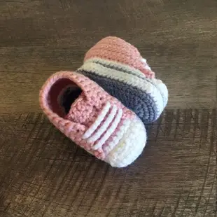 Stylish Pink Baby Sneaker - Crochet Shoes - Handmade Toddler Booties - Footwear