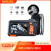 4.3" LCD Endoscope Camera with Light HD 1080P 5.5Mm IP67 Waterproof Borescope Ca