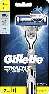 Gillette Mach 3 Turbo Men's Shaving Razor With 1 Refill Blade