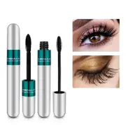 2 In 1 Vibely Mascara 5X Longer Cosmetics For Natural Lengthening And Thickening No Clumping 4D Silk Fiber Mascara Silver