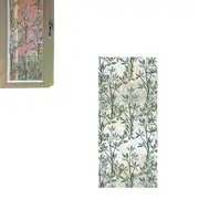 Static Cling Vintage Green Leaves Branches Pattern Cutting Sun Window Sticker