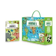 205pc Sassi Junior Endangered Species of the Planet Puzzle & Book Set Kids 6y+