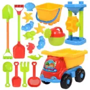 18-piece sand toy set, beach toy for sandpit with tipper and watering bucke J9D3