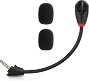 ZHHSUNY Mic Replacement Detachable 3.5mm Noise Suppression Compatible with Kingston Hyper-X Cloud II Wireless Gaming Headset with LED,Applicable to PS-4 PS-5 Nin-tendo S-Witch PC Games