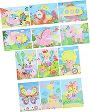 BRIGHTFUFU DIY Picture Crafting Supplies Mosaic Sticker Art Set for Kids Toddler Craft Kit