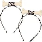 [arrderly] 2 Pieces Bone Headbands, Caveman Costume Accessories, Women's Headbands, Suitable for Masquerade, Party, Birthday Party, Daily Dress Up, Photography, Cosplay