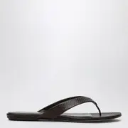 [Le Monde Béryl] Brown leather flip-flops 36,5 IT Brown