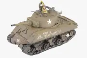 912136A Forces of Valor M4A3E2 Sherman Jumbo 1/32 Model First in Bastogne US