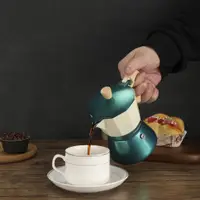 在飛比找蝦皮商城精選優惠-雙色意式風格摩卡壺高級家用濃縮咖啡壺復底可用電磁爐手衝咖啡壺