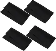4pcs Black Polyester Napkins 17x17inch Washable Cloth Napkins Cocktail Napkins for Dining Table for Weddings Party Banquets and Everyday Use