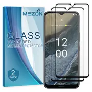 [Pack of 2] Full Coverage Nokia G20 Tempered Glass Crystal Clear Premium 9H HD Screen Protector by MEZON (Nokia G20, 9H Full)