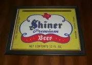SHINER PREMIUM BEER FRAMED COLOR AD PRINT - SPOETZL BREWERY - SHINER, TEXAS