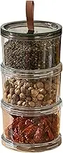 Jars for Seasoning,Airtight Seasoning Containers - Airtight Stackable Bottle Organization Space-Saving Design for Home Dish Counter Cabinet Family