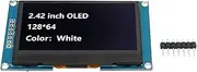 Display Module 2.42in OLED Screen SSD1309 Drive IC SPI Interface High Brightness Wide Compatibility Thin Lightweight for DIY Electronics Projects and Industrial Controllers (MRA091Aホワイト)