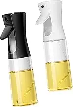 2 Pcs Refillable Olive Oil Spray Bottle - Plastic Oil Mister & Dispenser for Air Fryer & Kitchen, great for Even Oil Distribution, Reusable Oil Sprayer