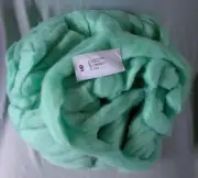 Needle Felting Wool, World of Wool Sliver Aqua, Blue Wool Roving, 8 oz.