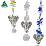 Elephant suncatchers, Crystal Suncatcher gifts. Rainbow elephants handmade in AU