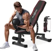 Adjustable Weight Bench 544KG 1200LB Workout Bench Decline Incline for Home Gym