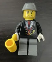 Lego Man Gray Hat Yellow Cup Suit With Pocket Watch Beard