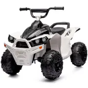 Rovo Kids Electric Ride On Quad Bike ATV Toy Car, White