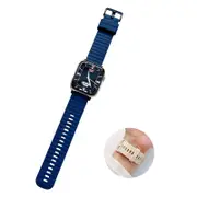 Nevenka Silicone Wave Pattern Watch Band Compatible with Apple Watch- DarkBlue