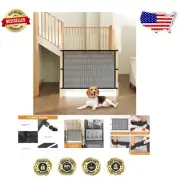 Sturdy Mesh Stairway Safety Gate - Adjustable Banister Mount for Children & Pets