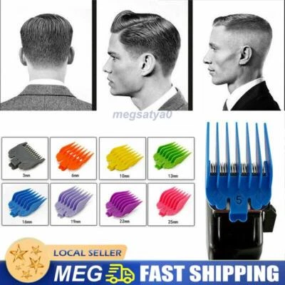 Set Wahl Attachment Hair Clipper Guide Limit Comb 8/10in1 Blades Trimmer Guards