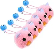 GANAZONO 5Pcs Plush Cat Mouse Soft Mice Shaped Kitten Playthings with Bell Stimulate Hunting Instincts for Interactive Play and Exercise Fun Cats