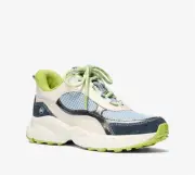 Michael kors Katrina Mixed-Media Trainer Running Sneakers Pale Blue Lace Up
