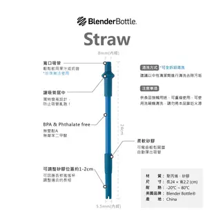 [Blender Bottle] Straw 彈性吸管｜自動彈開 創新設計 好評第一 環保吸管 矽膠吸管 吸管